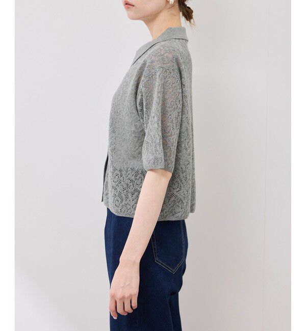 Rope&rsquo;Picnic「レース襟付きカーディガン」|カーディガン|