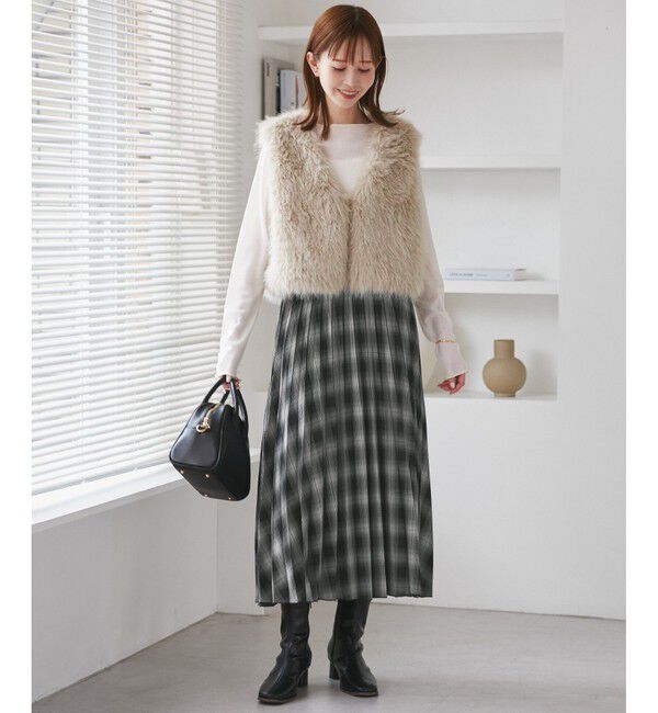 Rope&rsquo;Picnic「チェック柄プリーツスカート」|スカート|