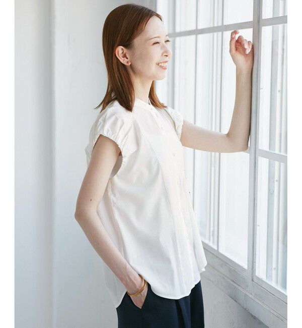 Rope&rsquo;Picnic「着丈が選べるバルーンスリーブシャツブラウス/イージーケア」|シャツ・ブラウス|