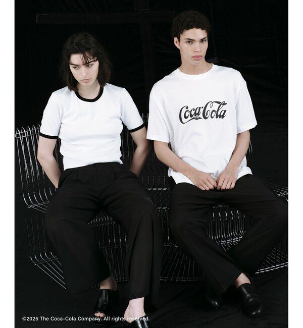 ADAM ET ROPE'「【Coca-Cola】Ringer Tee」|Tシャツ・カットソー|