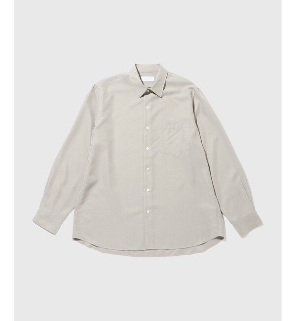 ADAM ET ROPE'「スエードタッチ レーヨン レギュラーカラーシャツ」|シャツ・ブラウス|ライトグレー(08)
