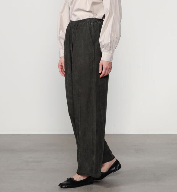 LE GLAZIK「LE GLAZIK | コットンレーヨン エラスティックパンツ WOMEN」|チノ|