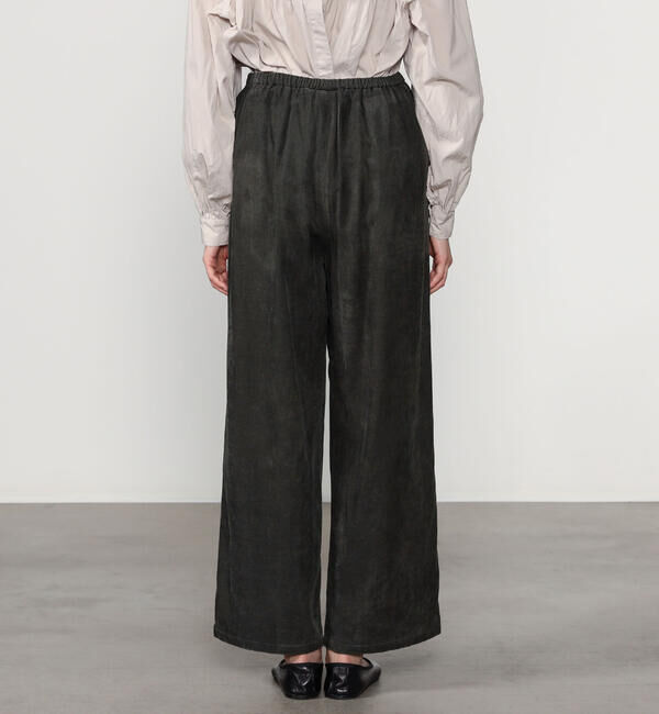 LE GLAZIK「LE GLAZIK | コットンレーヨン エラスティックパンツ WOMEN」|チノ|