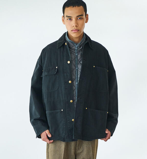  「orSlow | RELAX FIT OXFORD COVERALL MEN」|ブルゾン・スタジャン|