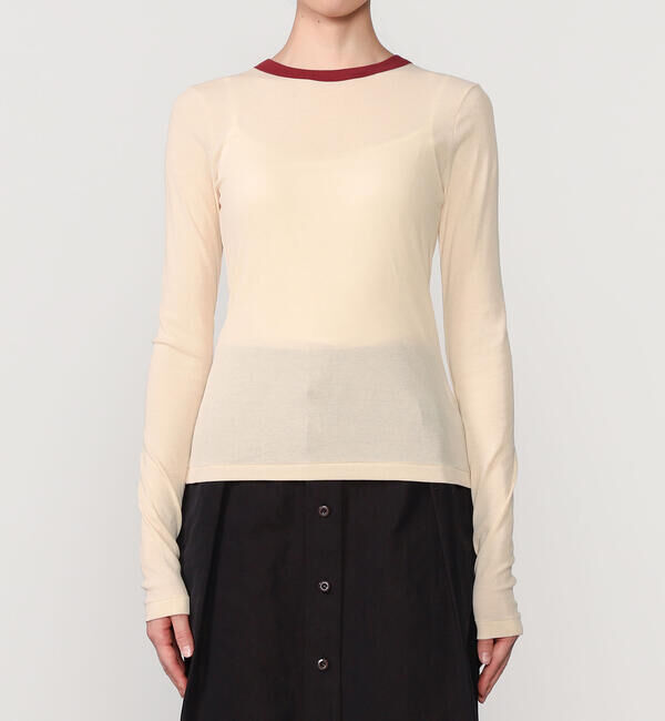  「babaco | ツイストコットン ロングスリーブTシャツ WOMEN」|Tシャツ・カットソー|