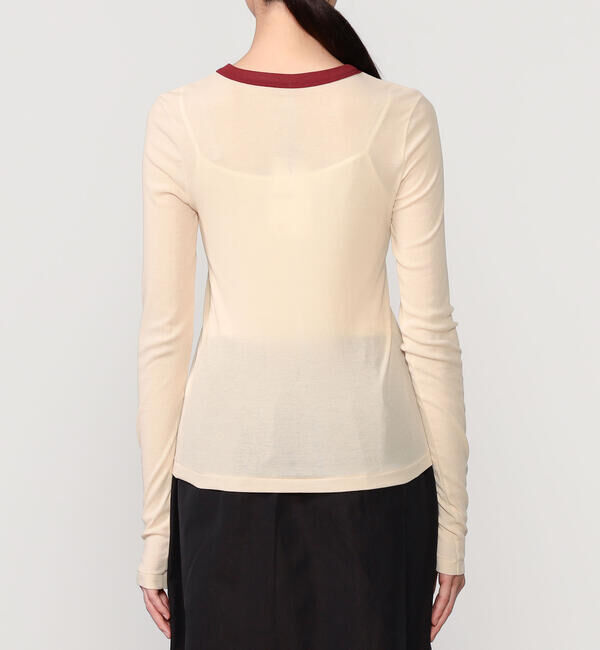  「babaco | ツイストコットン ロングスリーブTシャツ WOMEN」|Tシャツ・カットソー|