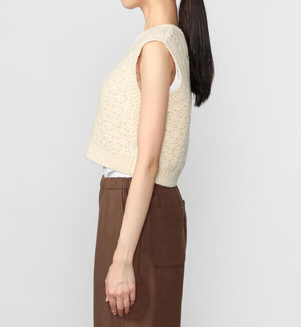  「WALANCE | クロシェ ダブルニットベスト WOMEN」|ベスト・ジレ|