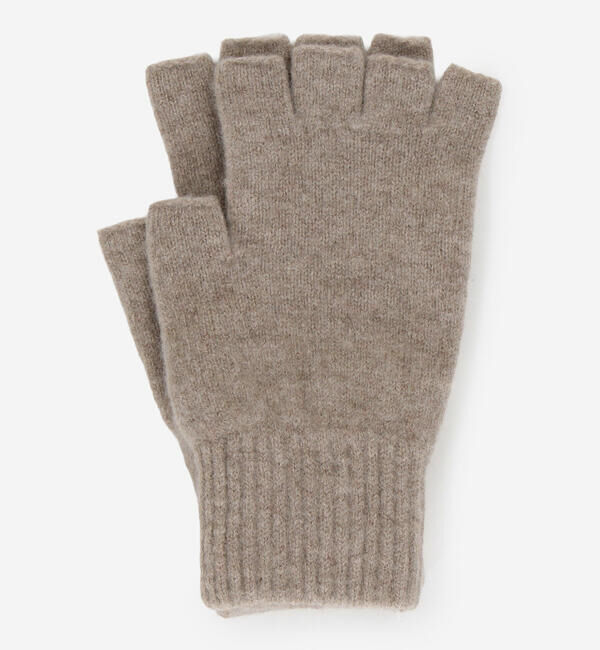  「MACKIE | ラムズウール フィンガーレスグローブ UNISEX」|手袋|BEIGE