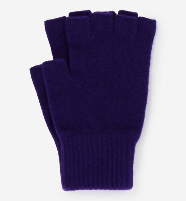  「MACKIE | ラムズウール フィンガーレスグローブ UNISEX」|手袋|PURPLE
