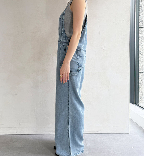  「【新色追加】リヨセルデニムオールインワン」|ワンピース|