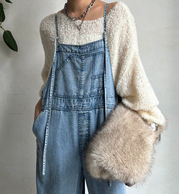  「【新色追加】リヨセルデニムオールインワン」|ワンピース|