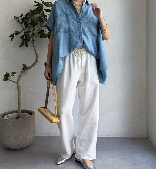  「リヨセルデニムバック切替シャツ」|シャツ・ブラウス|