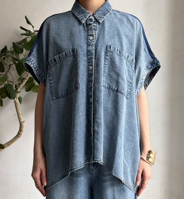  「リヨセルデニムバック切替シャツ」|シャツ・ブラウス|