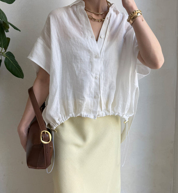  「リネンドロストフレンチシャツ」|シャツ・ブラウス|