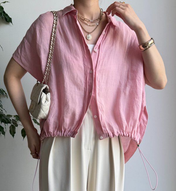  「リネンドロストフレンチシャツ」|シャツ・ブラウス|