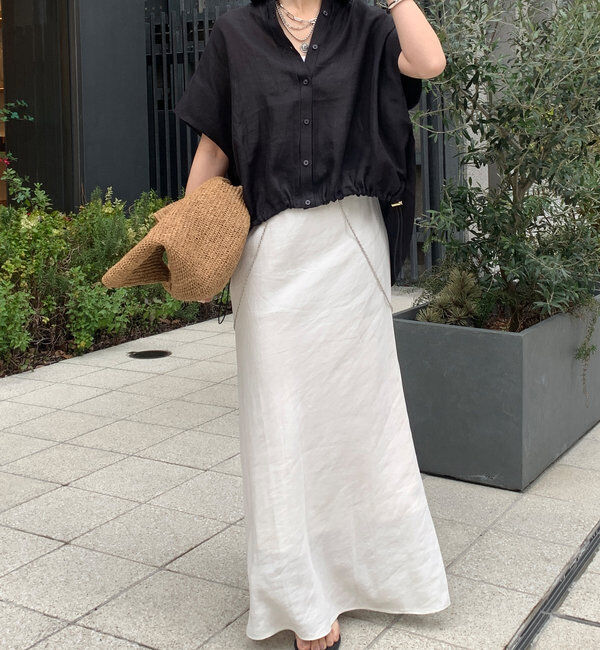  「リネンドロストフレンチシャツ」|シャツ・ブラウス|
