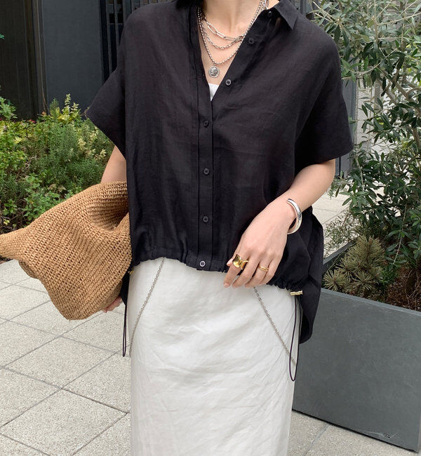  「リネンドロストフレンチシャツ」|シャツ・ブラウス|