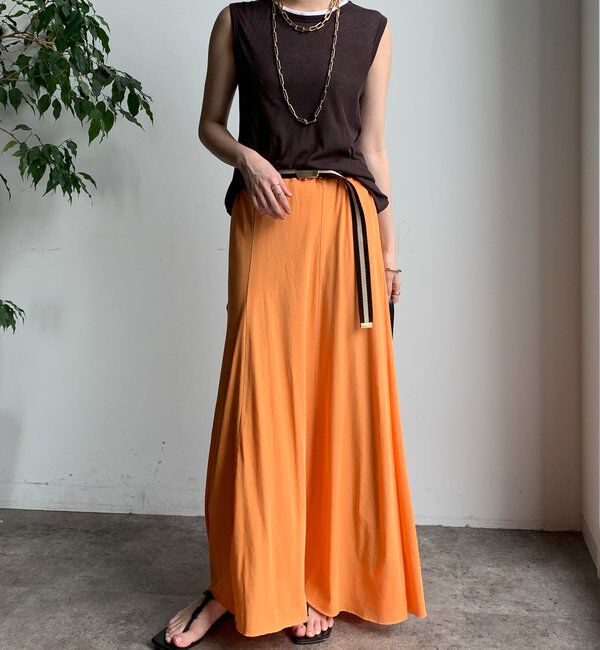  「【夏も快適！】ドライタッチカットフレアスカート」|スカート|