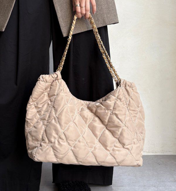  「【WEB限定】ナイロンキルトチェーントート」|トートバッグ|