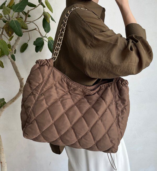  「【WEB限定】ナイロンキルトチェーントート」|トートバッグ|