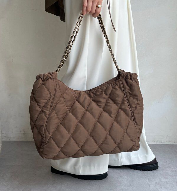  「【WEB限定】ナイロンキルトチェーントート」|トートバッグ|