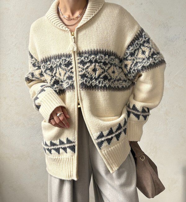  「ノルディックジップカーディガン」|ニット・セーター|