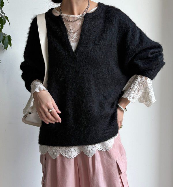  「深Vスリットニット」|ニット・セーター|