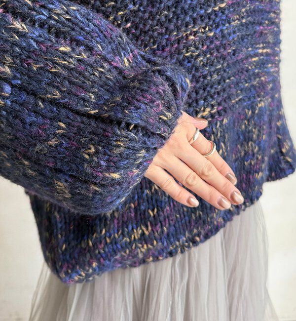  「MIXヤーンVネックプルオーバー」|ニット・セーター|