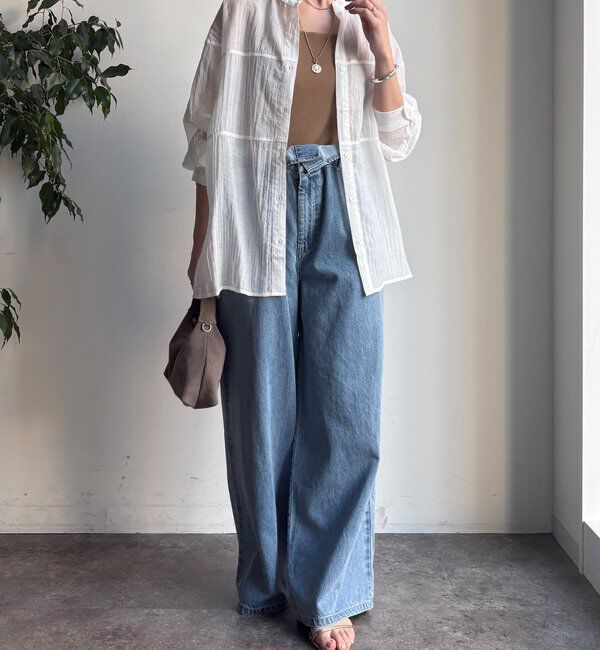  「【WEB限定】切替シアーブラウス」|シャツ・ブラウス|