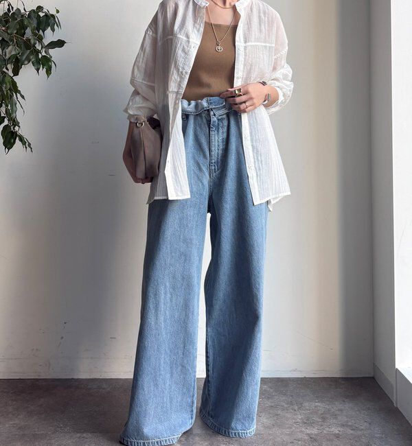  「【WEB限定】切替シアーブラウス」|シャツ・ブラウス|