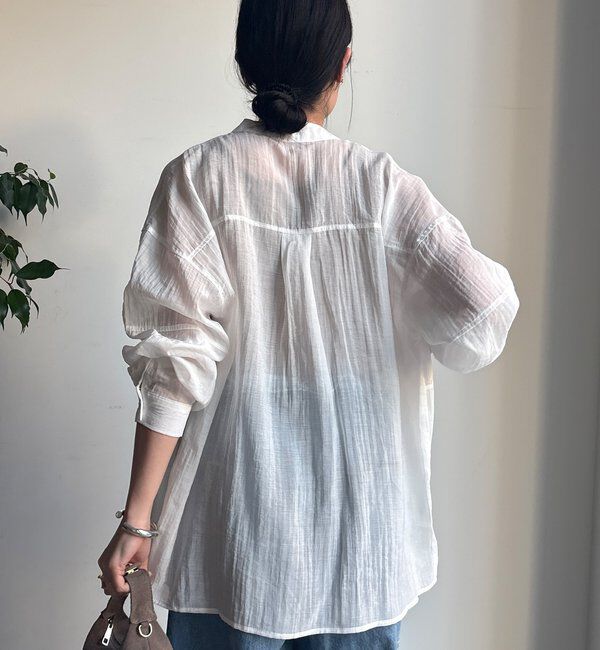  「【WEB限定】切替シアーブラウス」|シャツ・ブラウス|