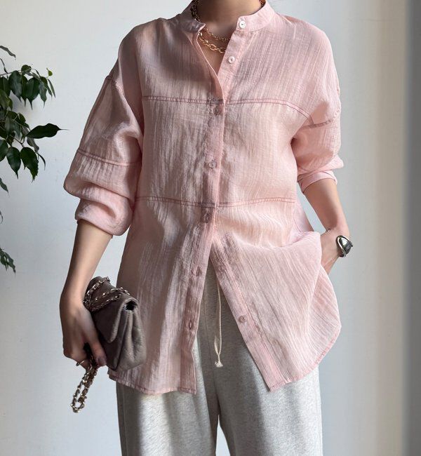  「【WEB限定】切替シアーブラウス」|シャツ・ブラウス|