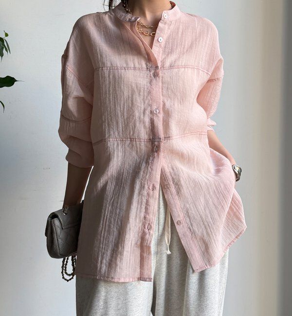  「【WEB限定】切替シアーブラウス」|シャツ・ブラウス|