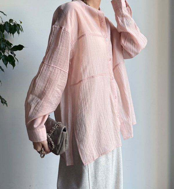  「【WEB限定】切替シアーブラウス」|シャツ・ブラウス|