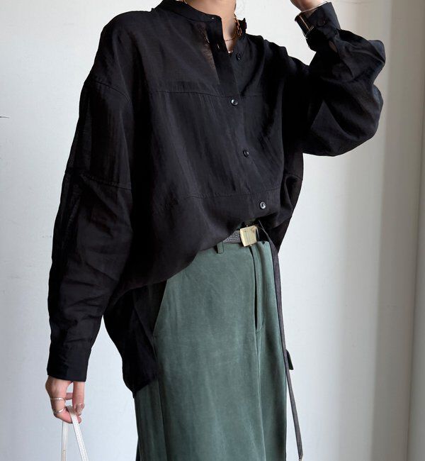  「【WEB限定】切替シアーブラウス」|シャツ・ブラウス|