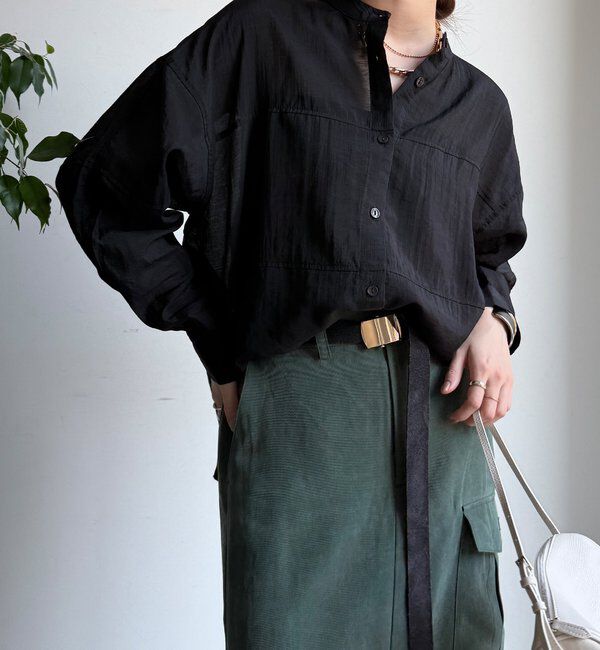  「【WEB限定】切替シアーブラウス」|シャツ・ブラウス|