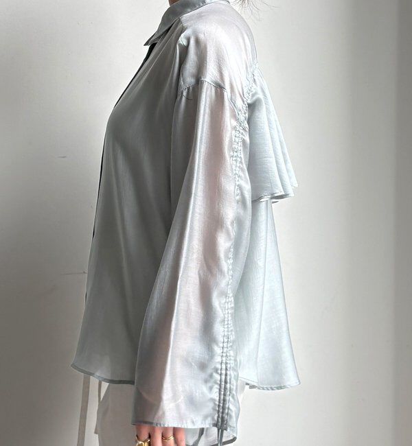  「【WEB】シアーバックフリルブラウス」|シャツ・ブラウス|