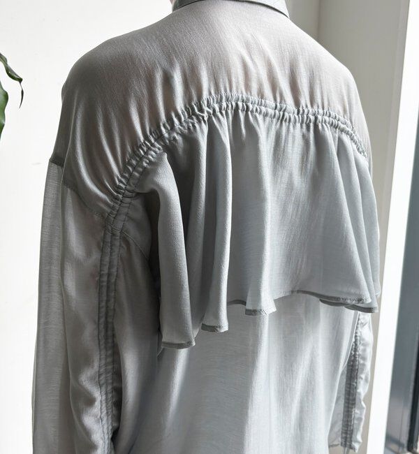  「【WEB】シアーバックフリルブラウス」|シャツ・ブラウス|