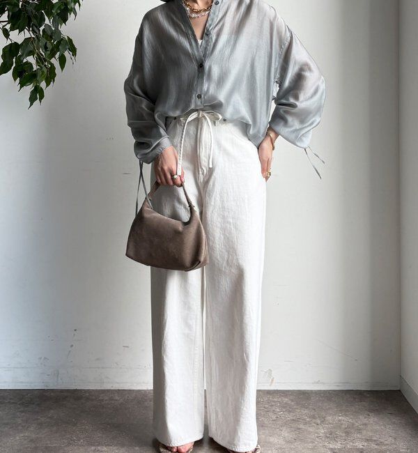  「【WEB】シアーバックフリルブラウス」|シャツ・ブラウス|