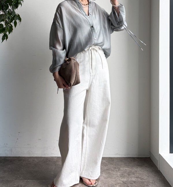  「【WEB】シアーバックフリルブラウス」|シャツ・ブラウス|