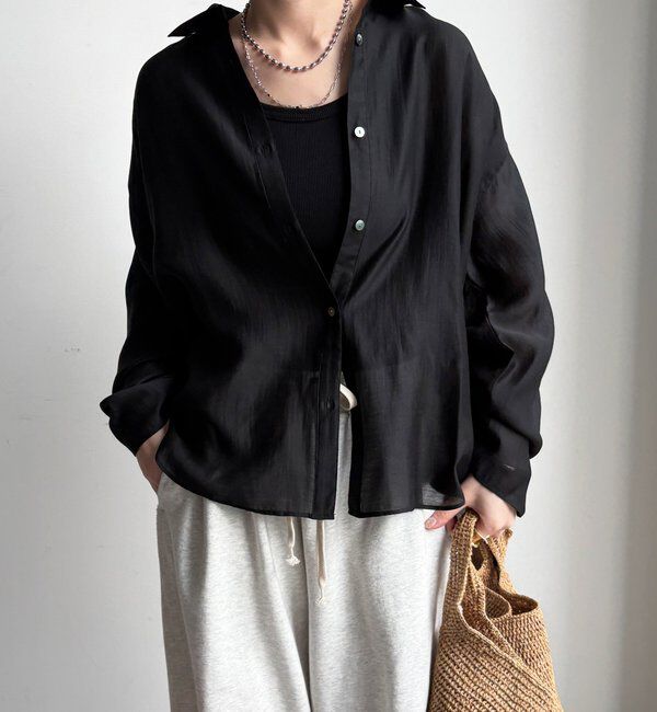  「【WEB】シアーバックフリルブラウス」|シャツ・ブラウス|