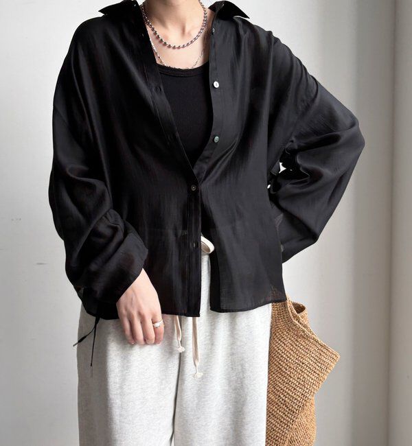  「【WEB】シアーバックフリルブラウス」|シャツ・ブラウス|