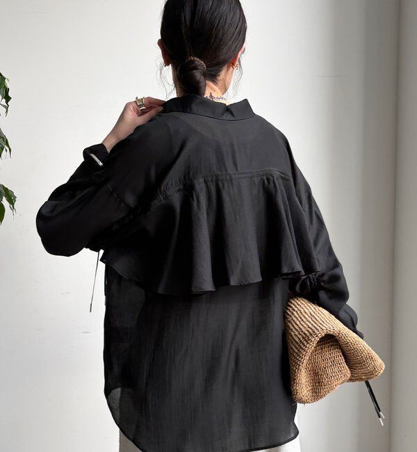  「【WEB】シアーバックフリルブラウス」|シャツ・ブラウス|