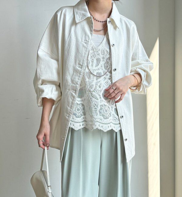  「リヨセルツイルシャツ」|シャツ・ブラウス|オフホワイト