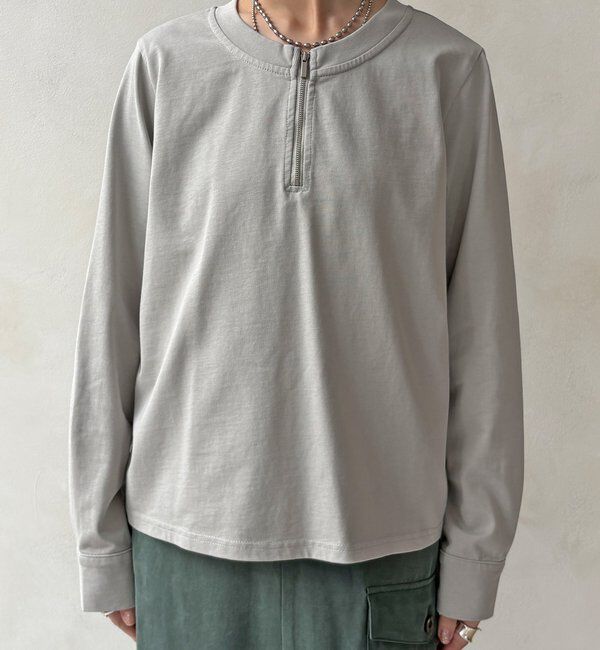  「【WEB限定】サイドドロストハーフジッププルオーバー」|Tシャツ・カットソー|