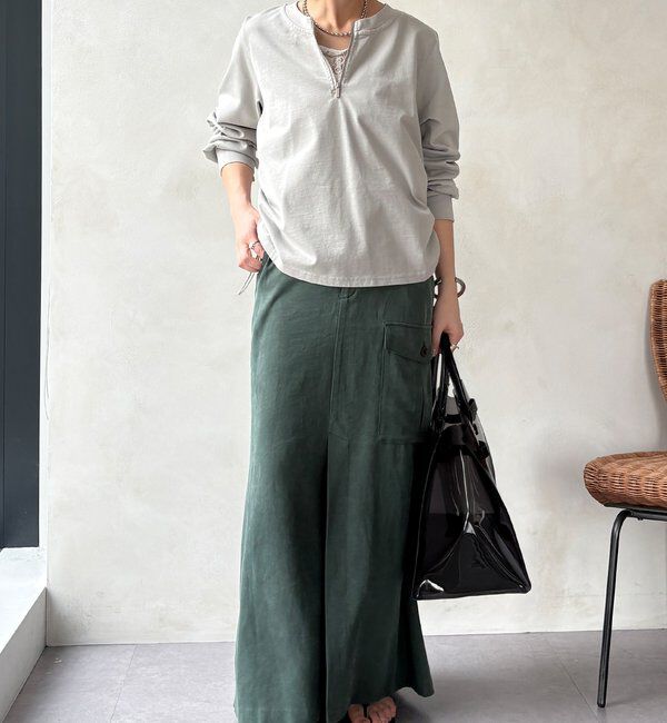  「【WEB限定】サイドドロストハーフジッププルオーバー」|Tシャツ・カットソー|