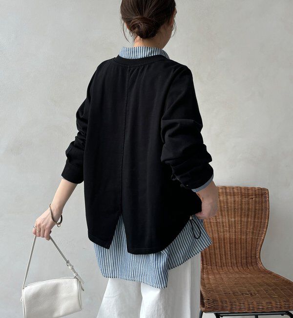  「【WEB限定】サイドドロストハーフジッププルオーバー」|Tシャツ・カットソー|