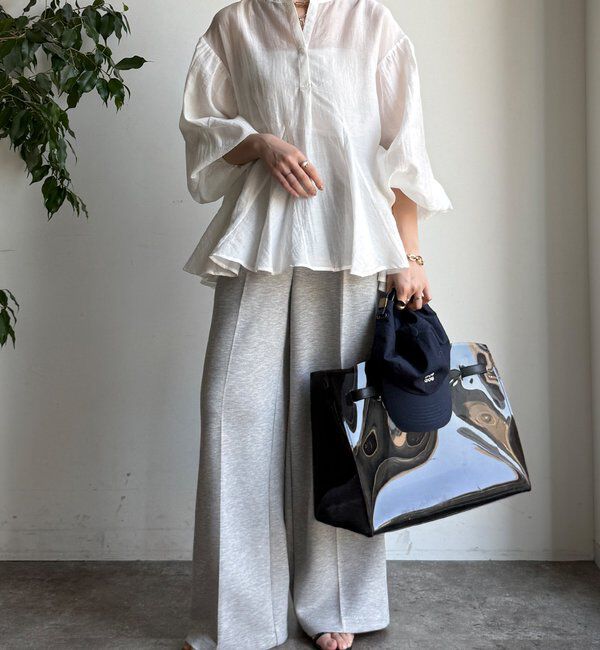  「【WEB限定】切替ギャザーブラウス」|シャツ・ブラウス|