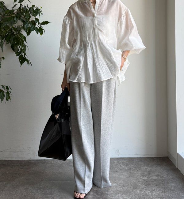  「【WEB限定】切替ギャザーブラウス」|シャツ・ブラウス|