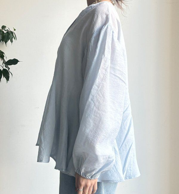  「【WEB限定】切替ギャザーブラウス」|シャツ・ブラウス|